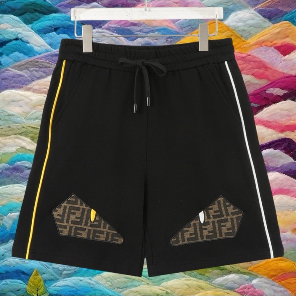 Fendi Black Athletic Shorts